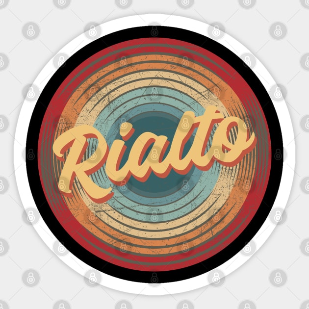 rialto vintage circle Sticker by musiconspiracy